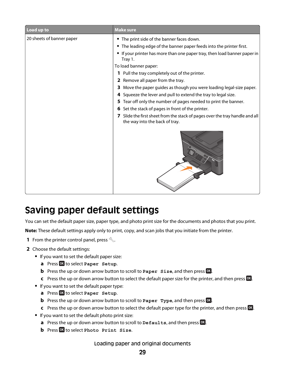 Saving paper default settings | Dell V715w All In One Wireless Inkjet Printer User Manual | Page 29 / 150