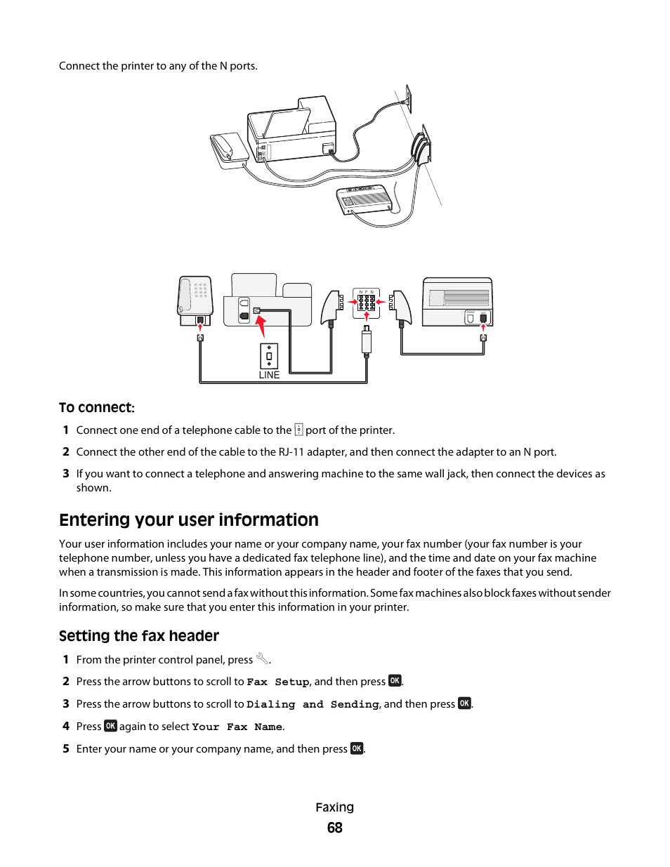 Entering your user information | Dell V715w All In One Wireless Inkjet Printer User Manual | Page 68 / 150