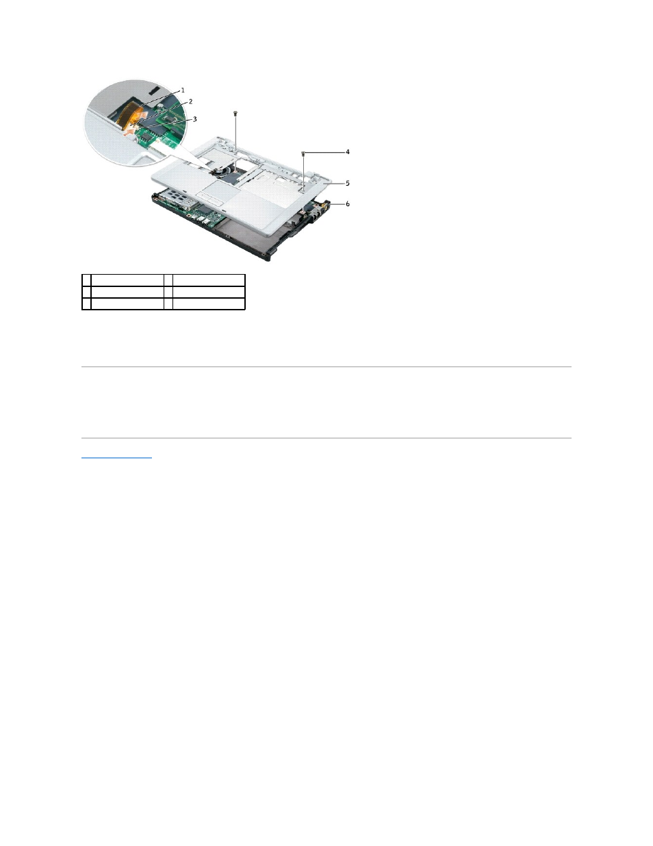 Replacing the palm rest | Dell Inspiron 700M User Manual | Page 23 / 39