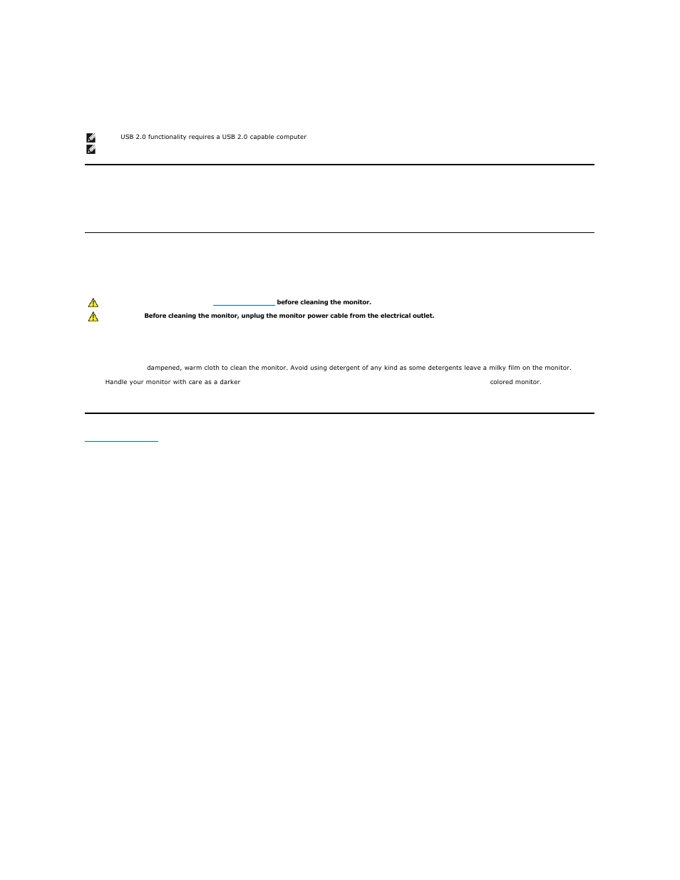 Lcd monitor quality and pixel policy, Maintenance guidelines, Cleaning your monitor | Dell P2210 Monitor User Manual | Page 12 / 32