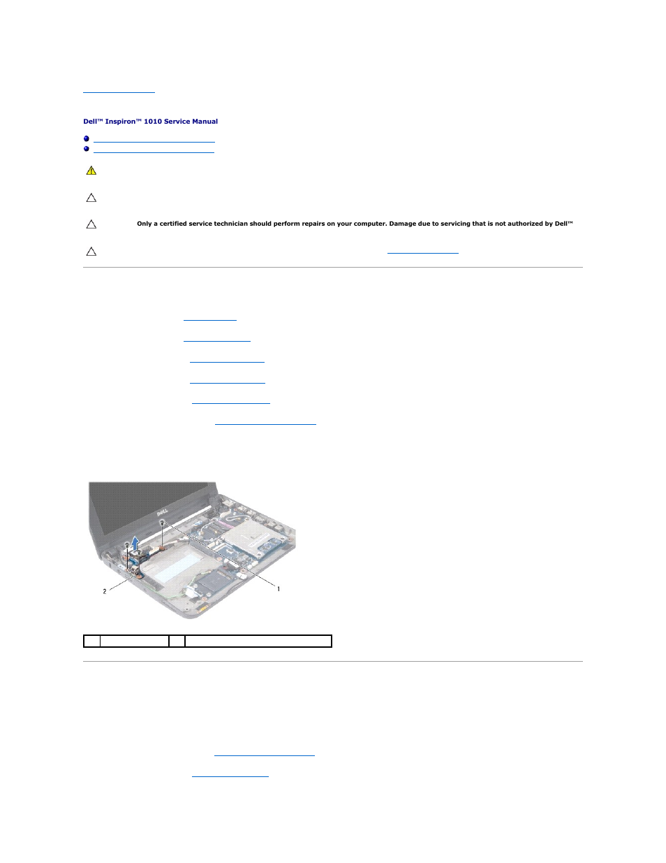 Usb and sim card board (daughter board 2), Removing the usb and sim card board, Replacing the usb and sim card board | Dell Inspiron Mini 10 (1010, Early 2009) User Manual | Page 43 / 44