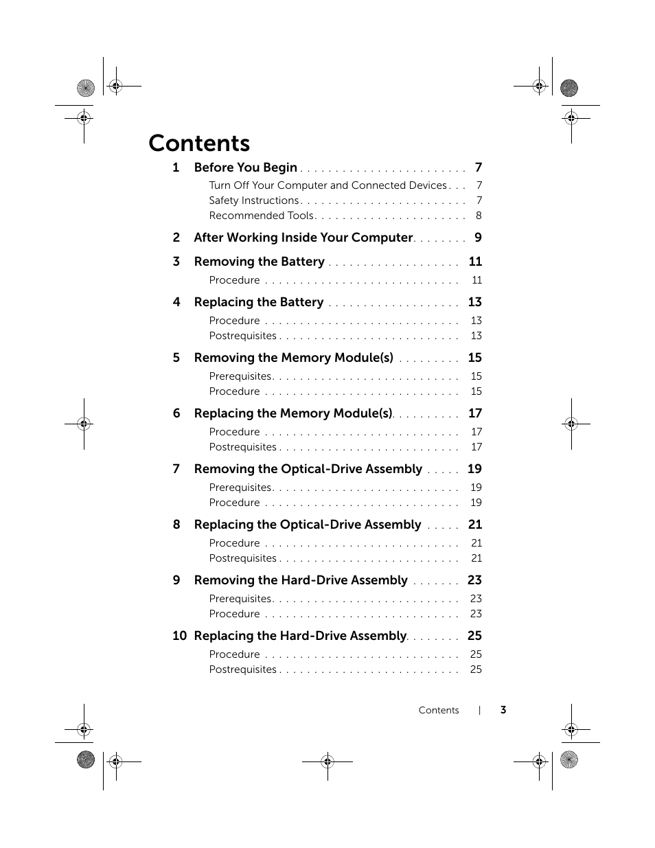 Dell Inspiron 15 (3521, Late 2012) User Manual | Page 3 / 94