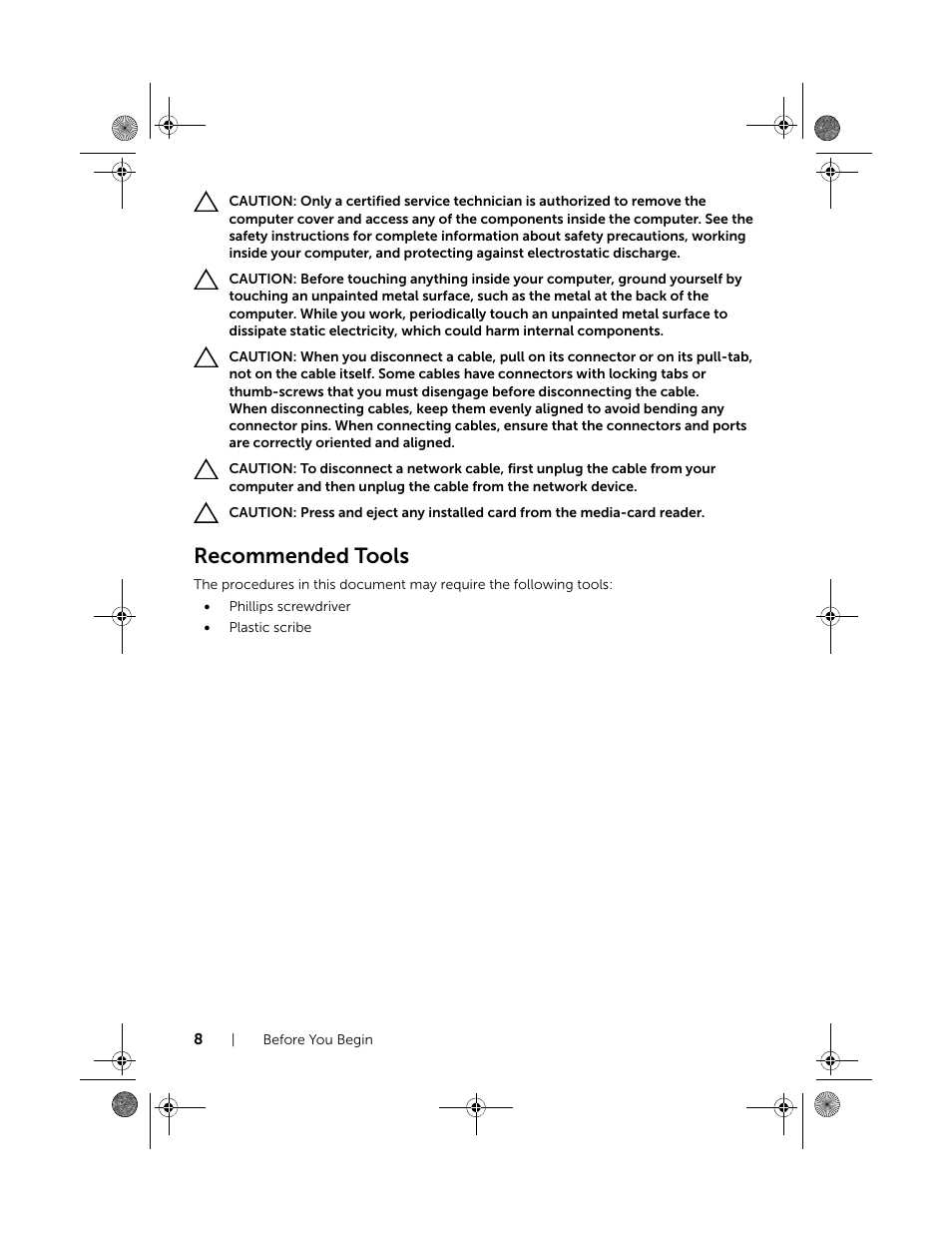 Recommended tools | Dell Inspiron 15 (3521, Late 2012) User Manual | Page 8 / 94