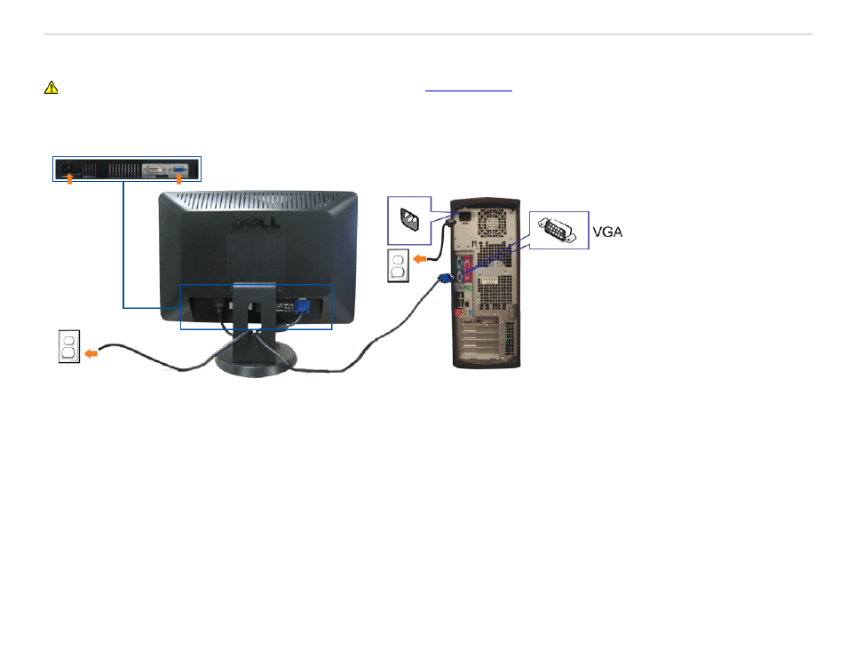 Connecting your monitor | Dell S1909WXWFP Monitor User Manual | Page 14 / 34