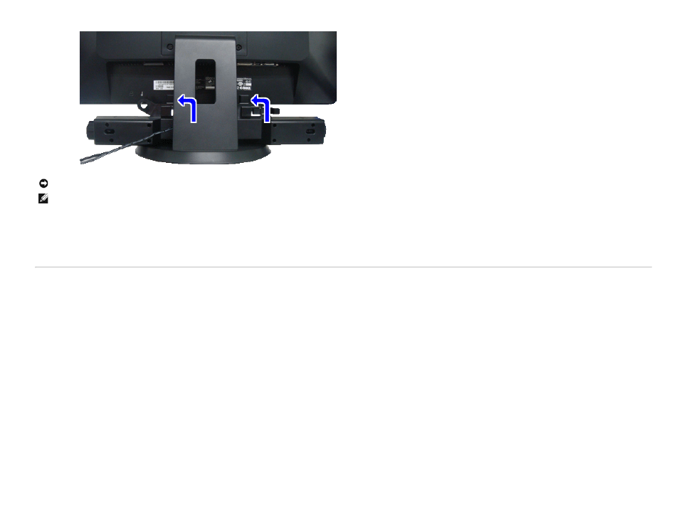 Attaching the dell soundbar (optional), Removing the base, Attaching the dell soundbar | Dell S1909WXWFP Monitor User Manual | Page 16 / 34