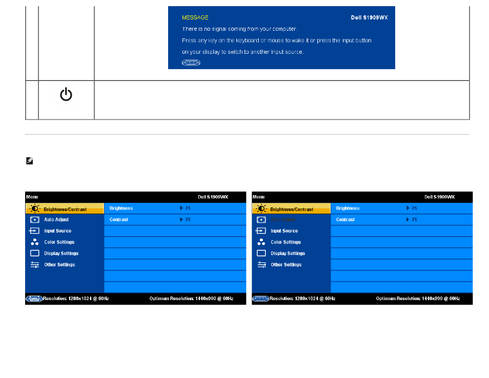 Using the osd menu | Dell S1909WXWFP Monitor User Manual | Page 20 / 34