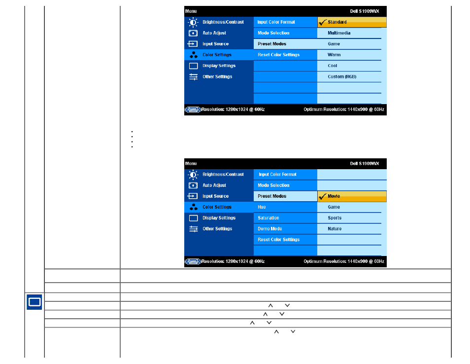 Dell S1909WXWFP Monitor User Manual | Page 24 / 34