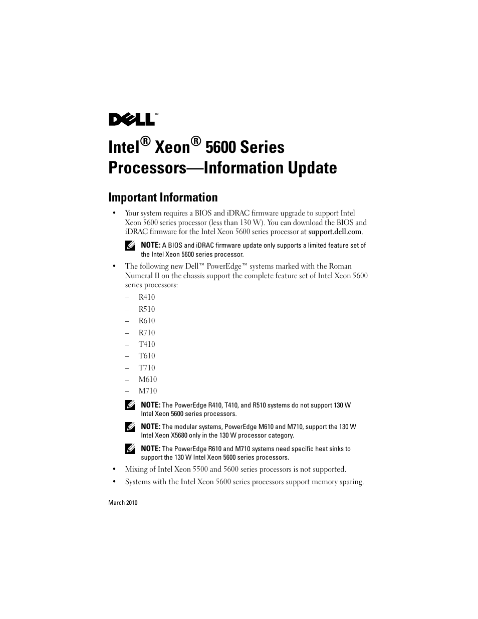 Dell PowerEdge R810 User Manual | 4 pages