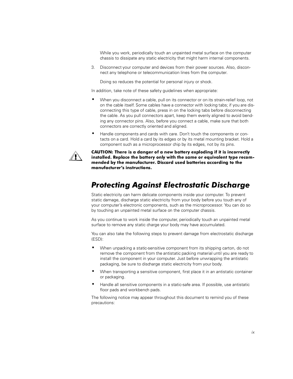 Protecting against electrostatic discharge, 3urwhfwlqj $jdlqvw (ohfwurvwdwlf 'lvfkdujh | Dell PowerVault 211S (SCSI) User Manual | Page 15 / 148