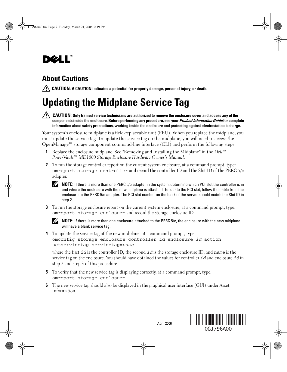 Dell POWERVAULT MD1000 User Manual | 2 pages