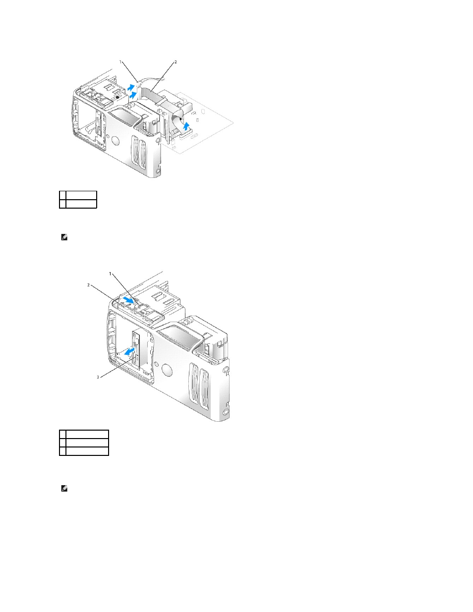 If you are adding a floppy drive, see, Installing a floppy drive | Dell Dimension 5000 User Manual | Page 29 / 55