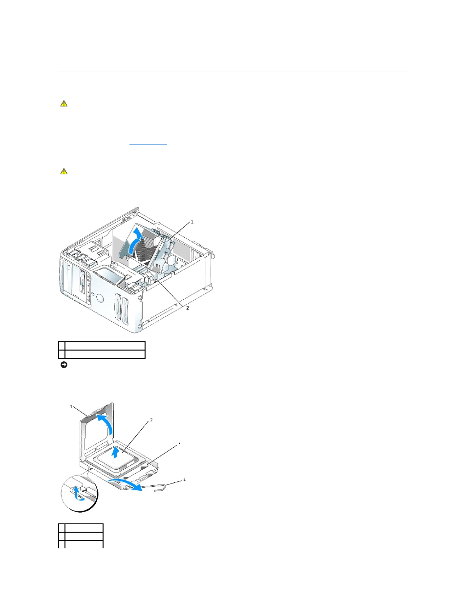 Processor, Removing the processor | Dell Dimension 5000 User Manual | Page 36 / 55