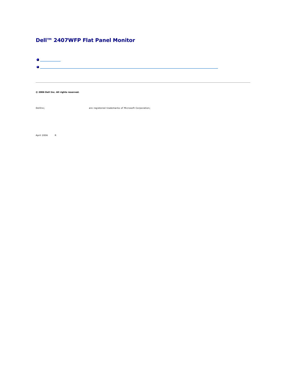 Dell™ 2407wfp flat panel monitor | Dell 2407WFP Monitor User Manual | Page 29 / 51