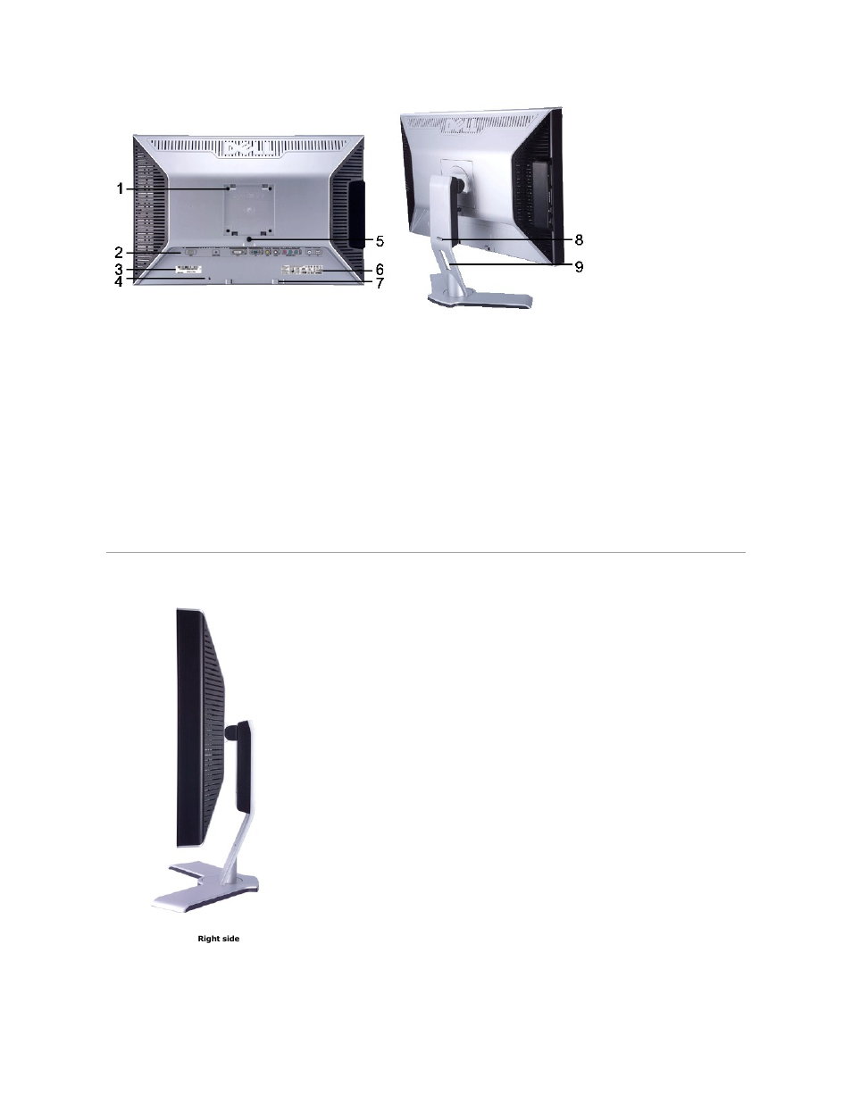 Side view | Dell 2407WFP Monitor User Manual | Page 3 / 51
