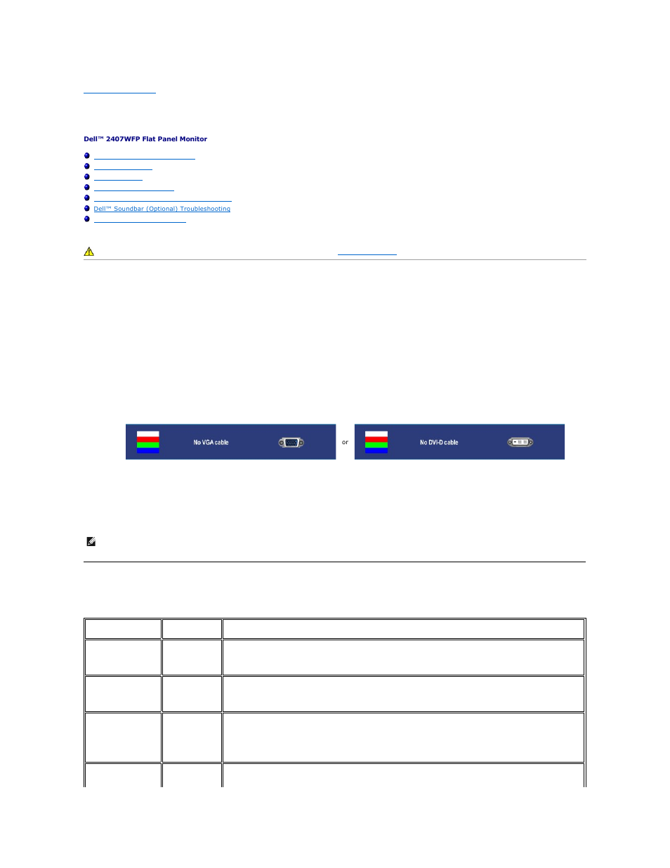 Solving problems, Monitor specific troubleshooting, Common problems | Dell 2407WFP Monitor User Manual | Page 44 / 51