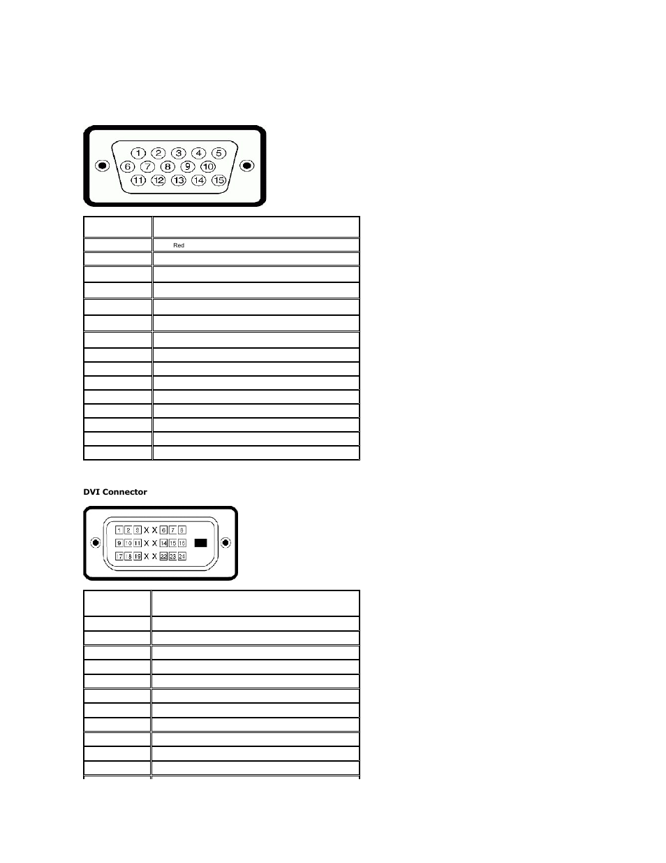 Pin assignments | Dell 2407WFP Monitor User Manual | Page 7 / 51