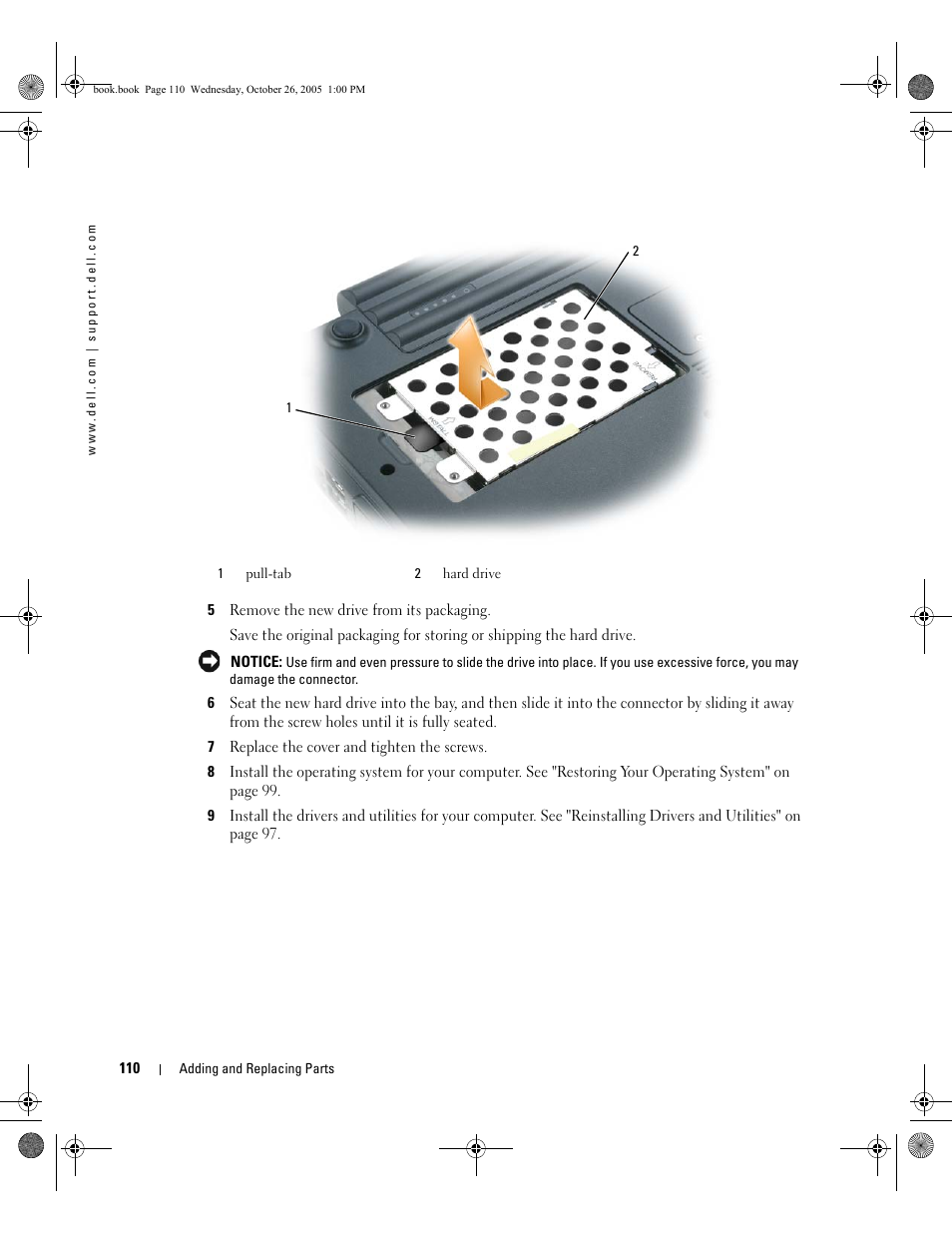 Dell XPS M140 (MXC051, Late 2005) User Manual | Page 110 / 180
