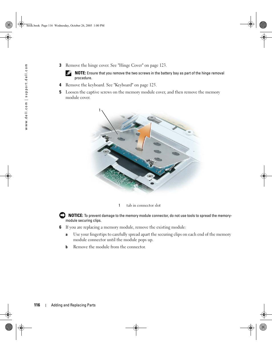Dell XPS M140 (MXC051, Late 2005) User Manual | Page 116 / 180