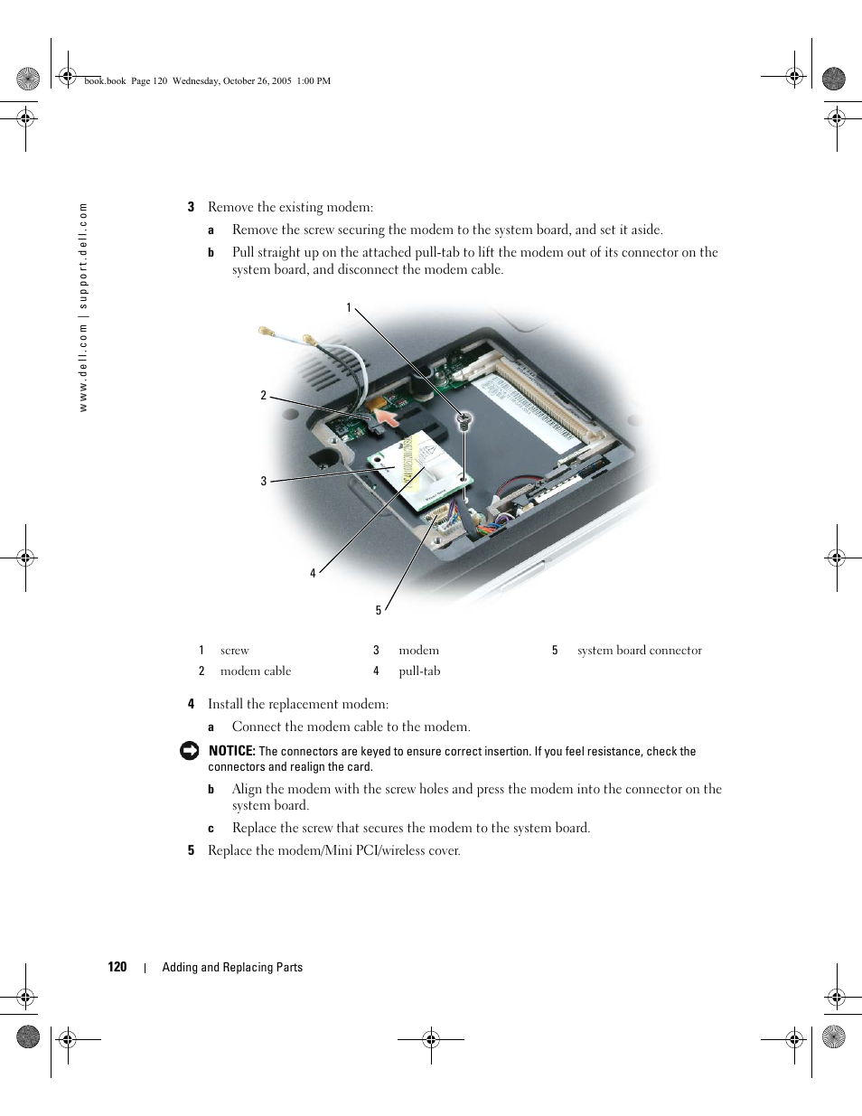 Dell XPS M140 (MXC051, Late 2005) User Manual | Page 120 / 180