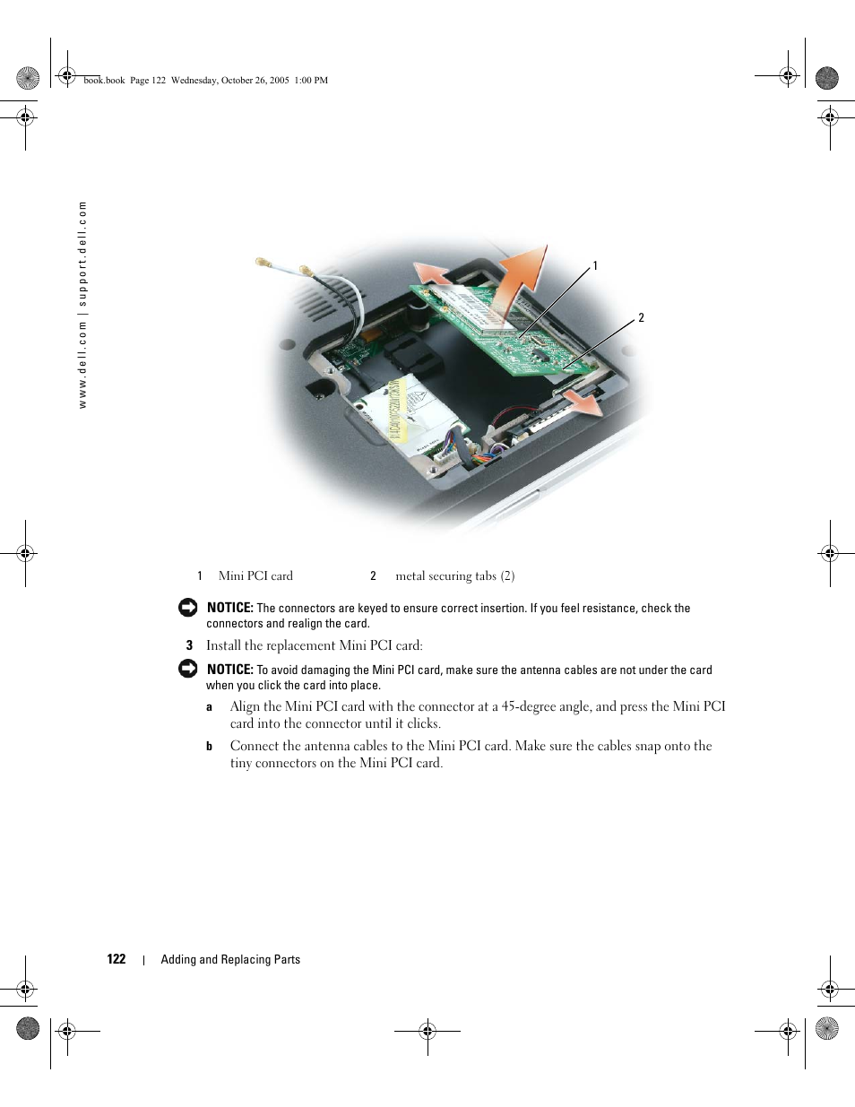 Dell XPS M140 (MXC051, Late 2005) User Manual | Page 122 / 180