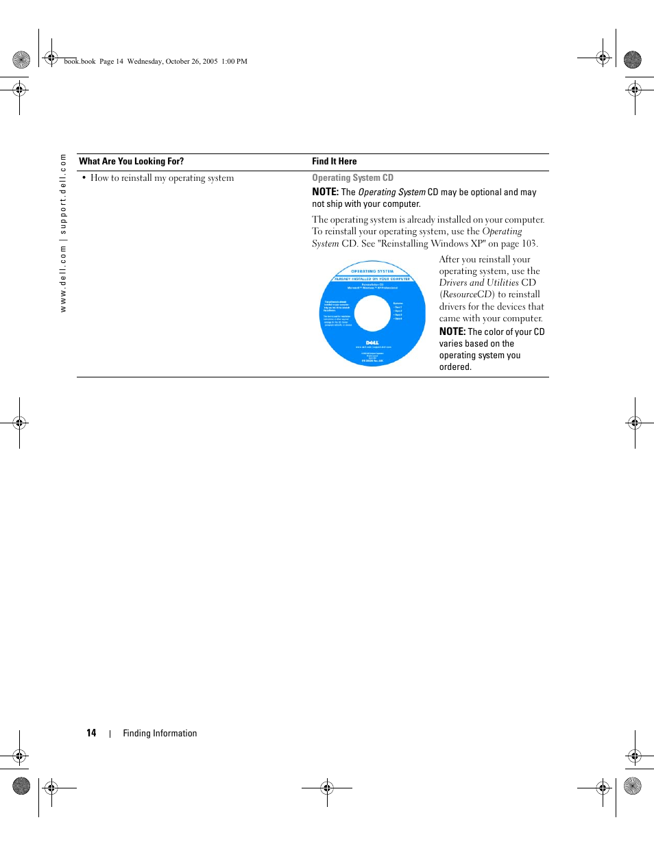 Dell XPS M140 (MXC051, Late 2005) User Manual | Page 14 / 180