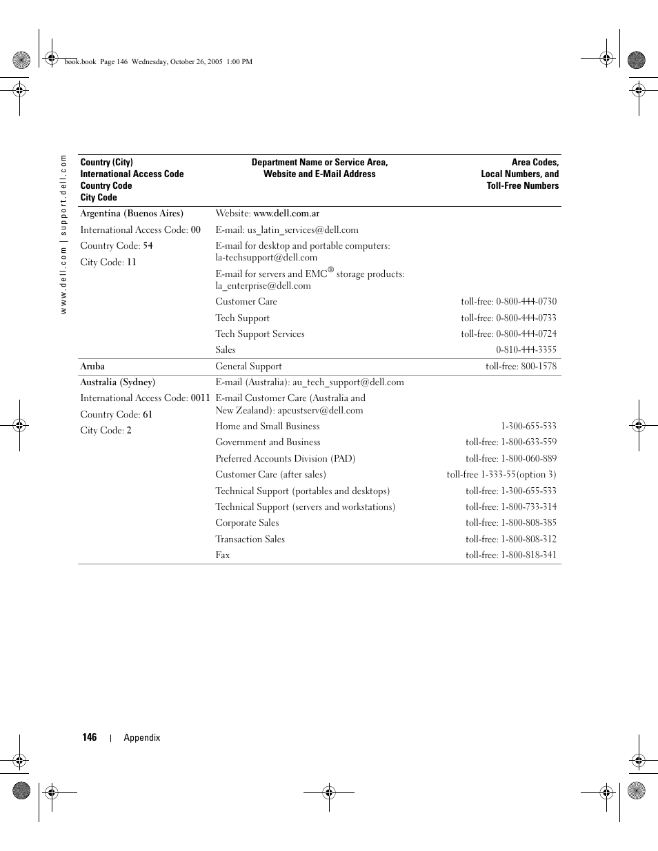 Dell XPS M140 (MXC051, Late 2005) User Manual | Page 146 / 180