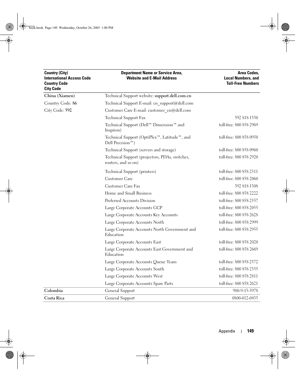 Dell XPS M140 (MXC051, Late 2005) User Manual | Page 149 / 180