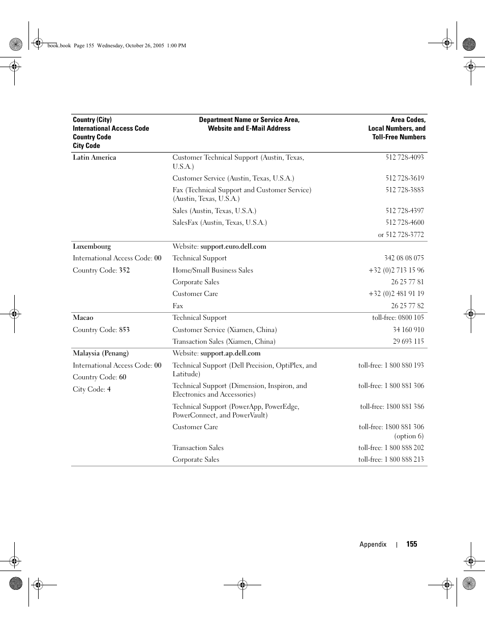 Dell XPS M140 (MXC051, Late 2005) User Manual | Page 155 / 180