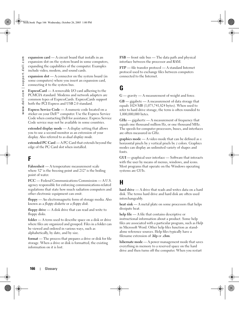 Dell XPS M140 (MXC051, Late 2005) User Manual | Page 166 / 180