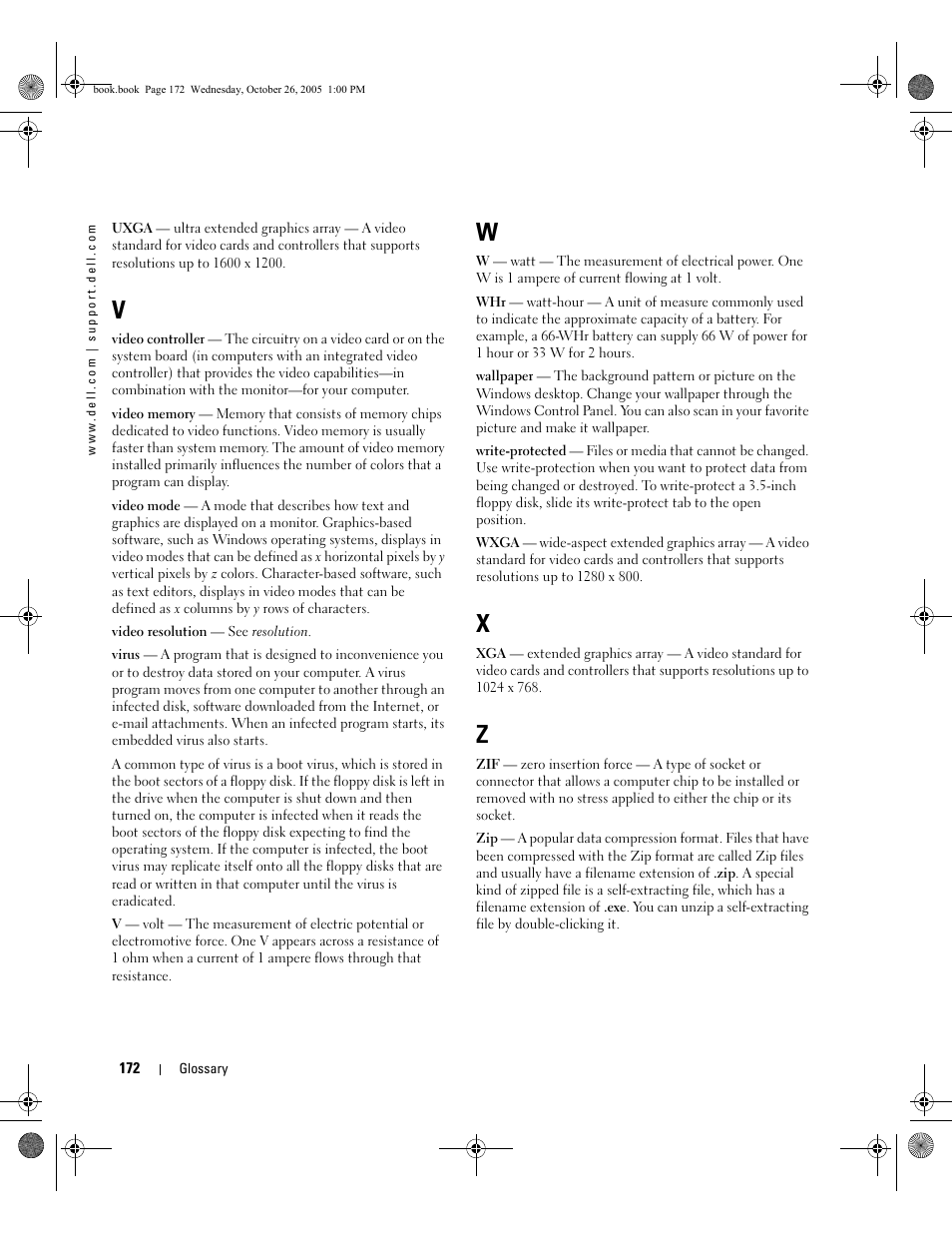 Dell XPS M140 (MXC051, Late 2005) User Manual | Page 172 / 180