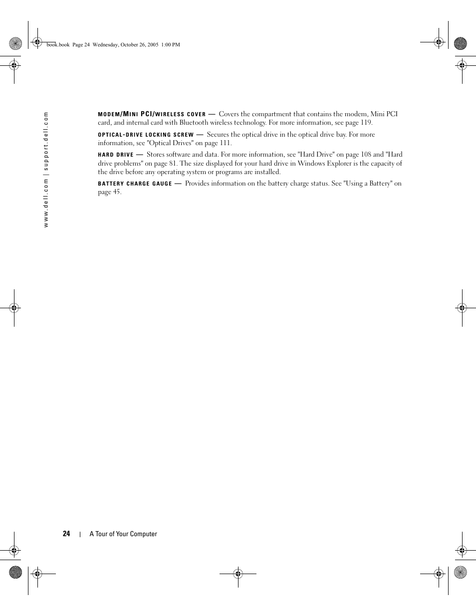 Dell XPS M140 (MXC051, Late 2005) User Manual | Page 24 / 180