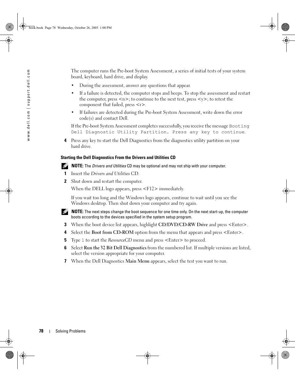 Dell XPS M140 (MXC051, Late 2005) User Manual | Page 78 / 180