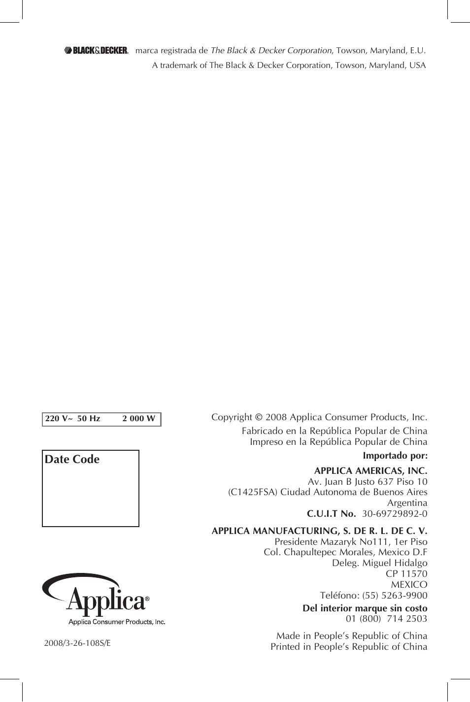 Black & Decker JKC680-CL User Manual | Page 11 / 11