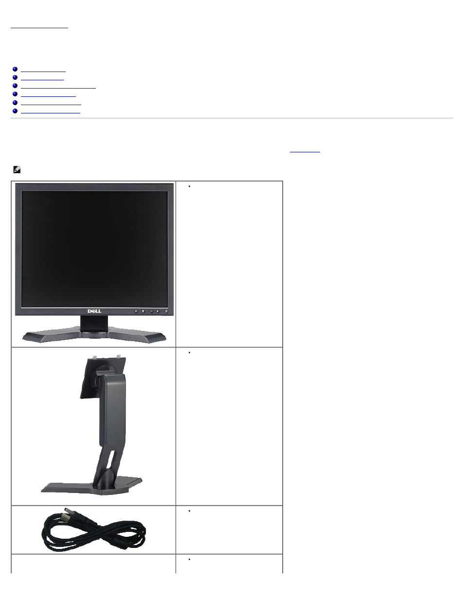 About your monitor, Package contents | Dell 1908FP Monitor User Manual | Page 2 / 32