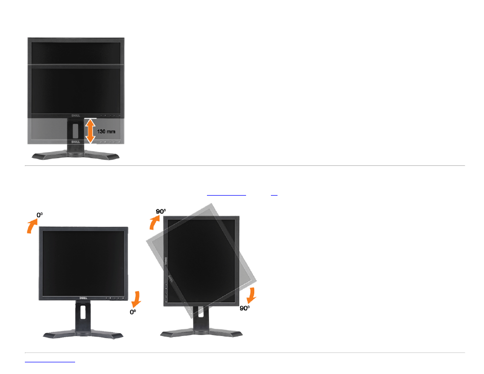 Changing the rotation of your monitor, Vertical extension | Dell 1908FP Monitor User Manual | Page 26 / 32