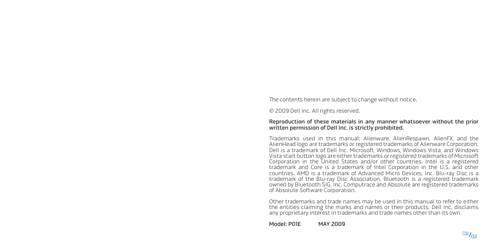 Dell Alienware M17x (Mid 2009) User Manual | Page 2 / 8