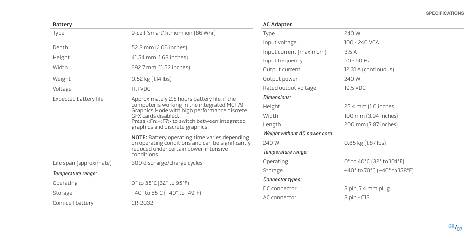 Dell Alienware M17x (Mid 2009) User Manual | Page 7 / 8