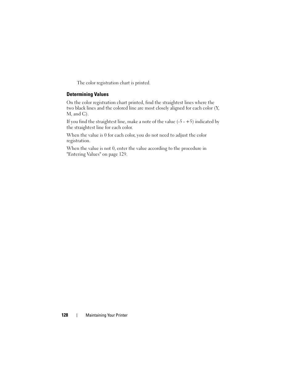 Determining values | Dell 1250c Color Laser Printer User Manual | Page 130 / 174