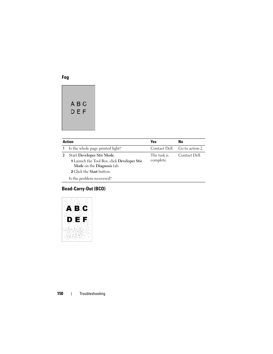 Bead-carry-out (bco) | Dell 1250c Color Laser Printer User Manual | Page 152 / 174