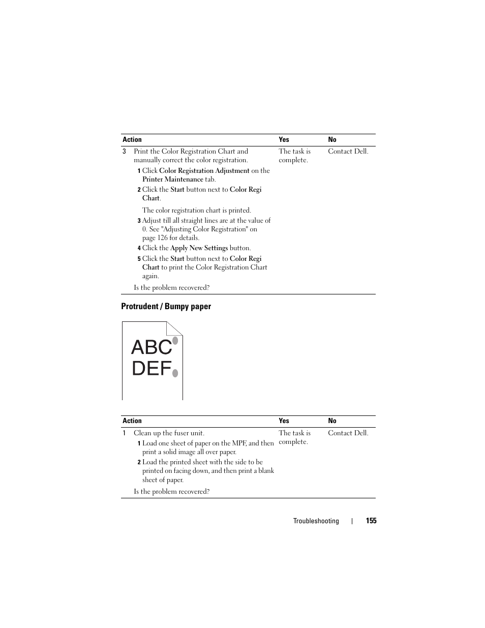 Protrudent / bumpy paper | Dell 1250c Color Laser Printer User Manual | Page 157 / 174