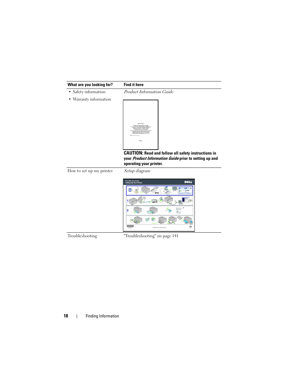 Dell 1250c Color Laser Printer User Manual | Page 20 / 174