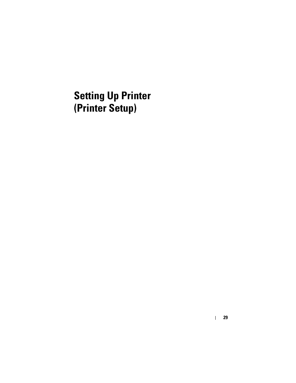 Setting up printer (printer setup) | Dell 1250c Color Laser Printer User Manual | Page 31 / 174