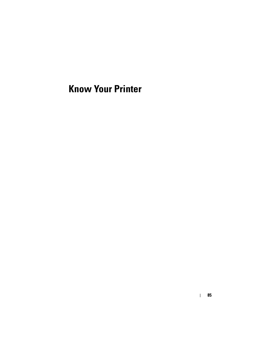 Know your printer | Dell 1250c Color Laser Printer User Manual | Page 87 / 174