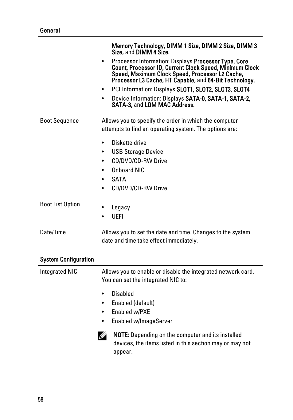 Dell OptiPlex 990 (Early 2011) User Manual | Page 58 / 99