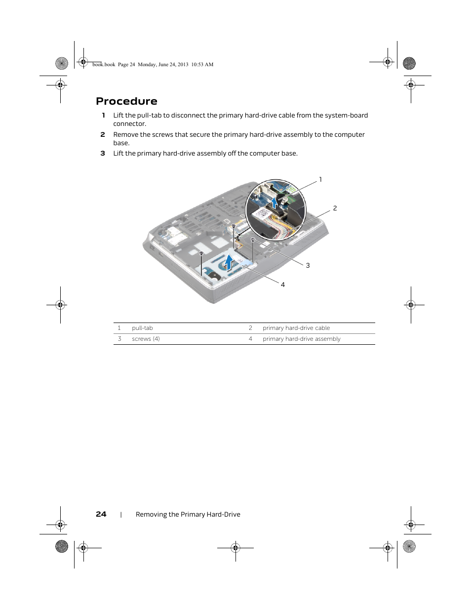 Procedure | Dell Alienware 14 (Mid 2013) User Manual | Page 24 / 109