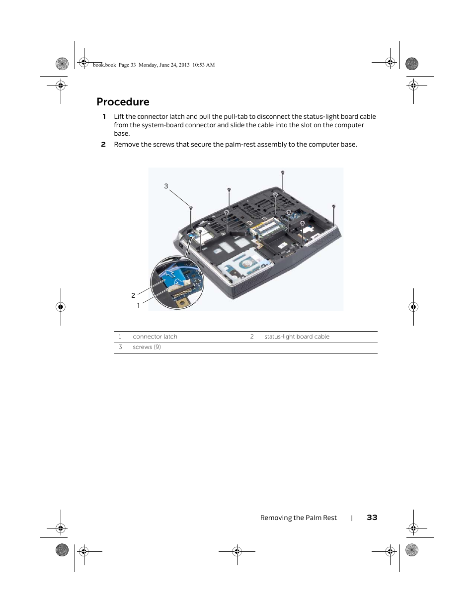 Procedure | Dell Alienware 14 (Mid 2013) User Manual | Page 33 / 109