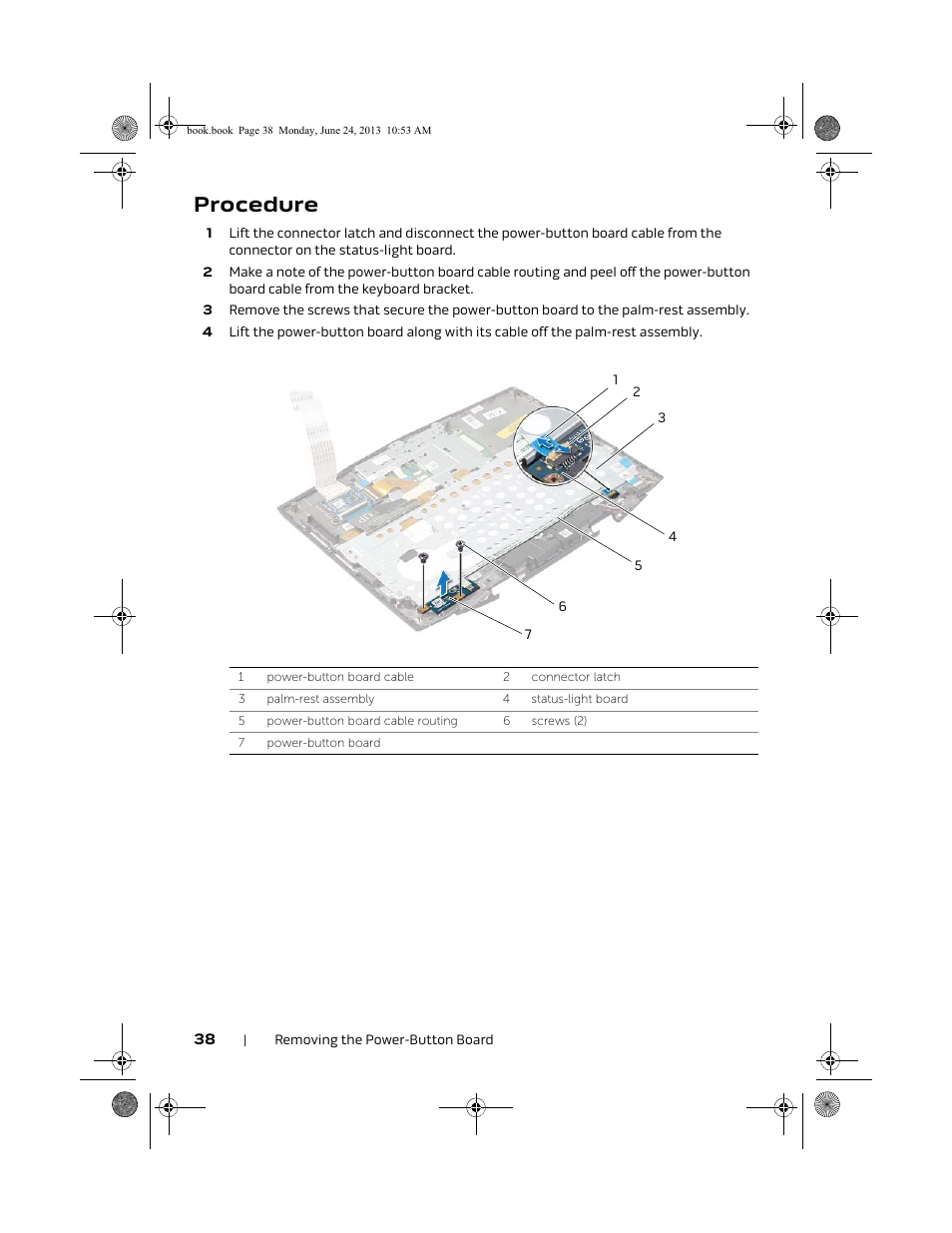 Procedure, Step 1 to step | Dell Alienware 14 (Mid 2013) User Manual | Page 38 / 109