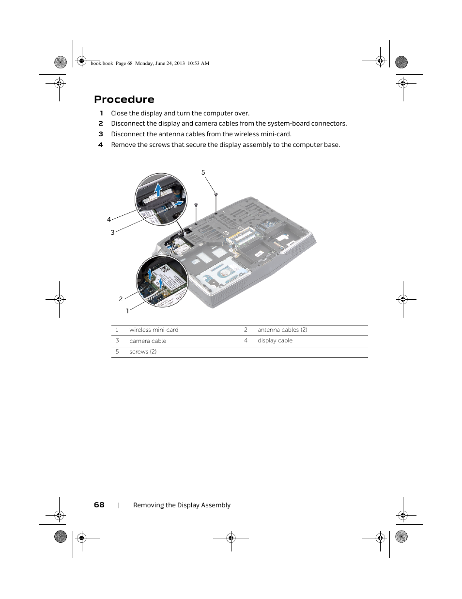 Procedure | Dell Alienware 14 (Mid 2013) User Manual | Page 68 / 109