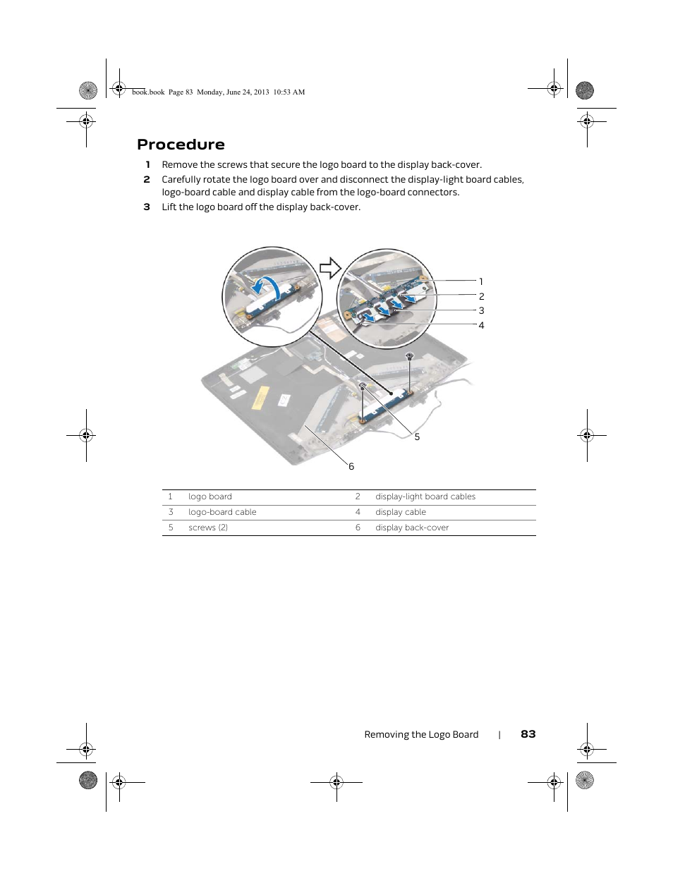 Procedure | Dell Alienware 14 (Mid 2013) User Manual | Page 83 / 109