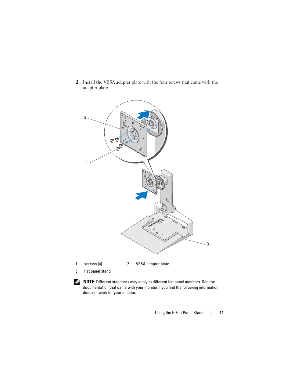 Dell E-Flat Panel Stand User Manual | Page 11 / 22